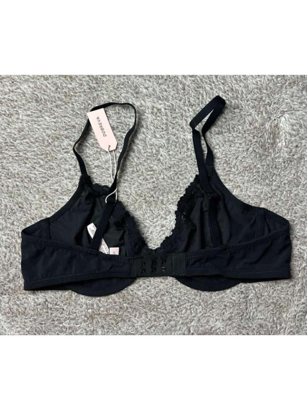 Dobreva Women’s Black Sheer Unlined Lace Underwire Bra Size 34c Nwt Sf2202201 — image 3 of 8